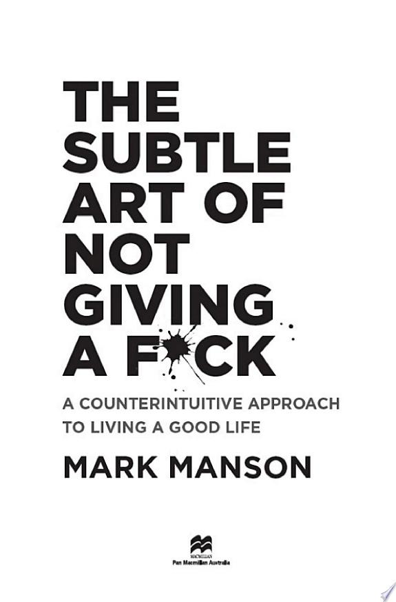 The Subtle Art Of Not Giving A F*ck cover